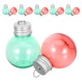 thumbnail image 7 of 12pcs Christmas Ball Ornament: 50ml Round Fillable Ball with Hanging Caps - Christmas Wishing Bottle Ornaments for Crafts - Holiday Party Decorations, 7 of 7