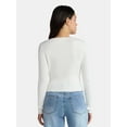thumbnail image 3 of Madden NYC Women’s Zip Top with Long Sleeves, Sizes XXS-2XL, 3 of 5
