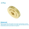 thumbnail image 3 of Uxcell Knurled Thumb Nuts, 3 Pack M6 x D20mm x H5mm Brass Knurl Nut Flat Head Through Hole for 3D Printer Parts, 3 of 5