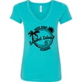 thumbnail image 3 of Inktastic Next Stop Sanibel Island, Florida Women's V-Neck T-Shirt, 3 of 5