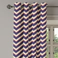 thumbnail image 2 of Ambesonne Dark Blue Grommet Curtain, Zigzag Modern Lines, 50" x 72", Purple Tan Red, 2 of 6