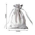 thumbnail image 3 of Efavormart 12PCS SILVER Satin Gift Bag Drawstring Pouch Wedding Favors Bridal Shower Candy Jewelry Bags - 5"x7", 3 of 10