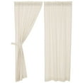 thumbnail image 1 of VHC Brands Simple Life Flax Cotton Linen Window Panel Set, Creme (2 Panels), 1 of 5