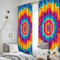 thumbnail image 5 of Blackout Kids Curtains,Colorful Rainbow Tie Dye Spiral Pattern Childrens Insulated Curtains Set Of 2,Bedroom Essentials,Toddler Room Decor 52"x84", 5 of 5