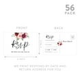 thumbnail image 5 of Koyal Wholesale 56-Pk RSVP Postcards for Wedding Pink and Burgundy Floral Cardstock Response Reply Cards, "4 x 6", 5 of 5