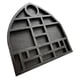 thumbnail image 3 of Estante de madera en miniatura para objetos de colección, organizador con múltiples compartimentos para joyas Negro, 3 of 9