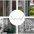 thumbnail image 4 of 100 Pack Stainless Steel Greenhouse Glass Fixing Clips with W Wire and Z Overlap Clips for Glazing Panels, 4 of 5