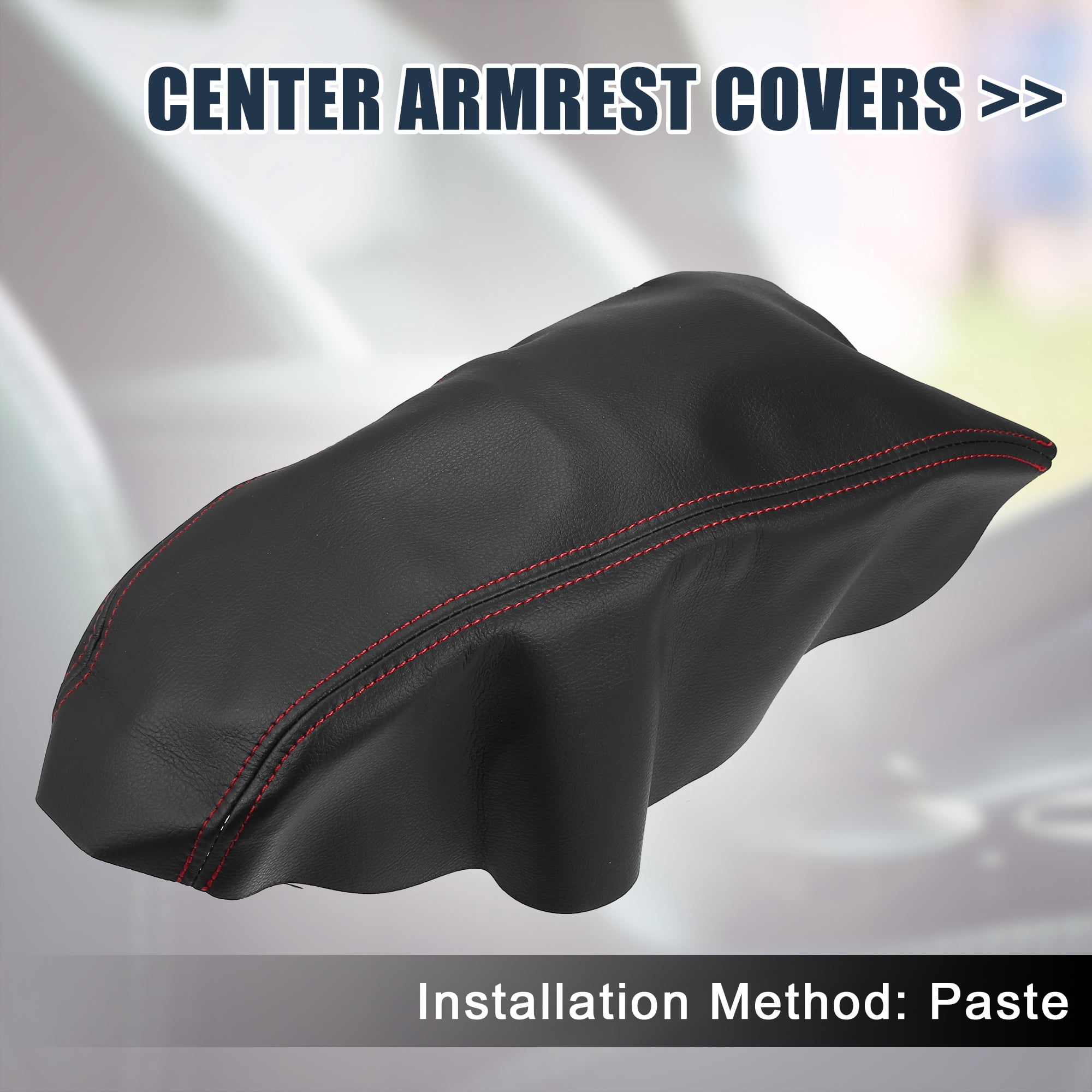 Unique Bargains Microfiber Leather Car Armrest Cover for Nissan Maxima 16-21 Red