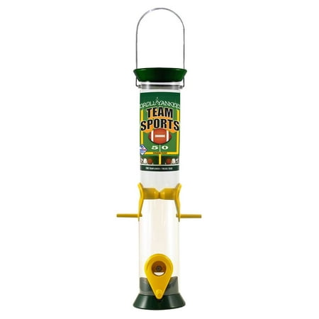 4-Port Mixed Seed Feeder for Bird in Green and Yellow