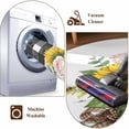 thumbnail image 6 of Summer Sunflower Rose Area Rugs 5x7 ft Country Farm Yellow Flower Leaf Black Plaid Washable Rug Non Slip Indoor Carpet Absorbent Floor Mat for Living Room Bedroom Dining Room, 6 of 9