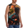 thumbnail image 2 of Yiaed Classic Floral Blue Skate Shoes Print Men's Singlet Vests Summer Running Muscle Tank Tops Gym Undershirt Round Neck Sleeveless for man, 2 of 5