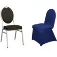 thumbnail image 6 of Efavormart 40 PCS Navy Blue Premium Spandex Stretch Fitted Banquet Chair Cover With Foot Pockets - 160GSM, 6 of 10