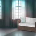 thumbnail image 5 of Amrita Sen Designs  20 x 20 in. Pond Peacock Suede Zippered Pillow with Insert - Muted Aqua & White, 5 of 9