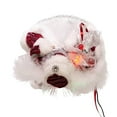 thumbnail image 6 of Kurt Adler 12-Inch White, Silver and Burgundy Angel Tree Topper with Fiberoptic LED Lights, 6 of 10