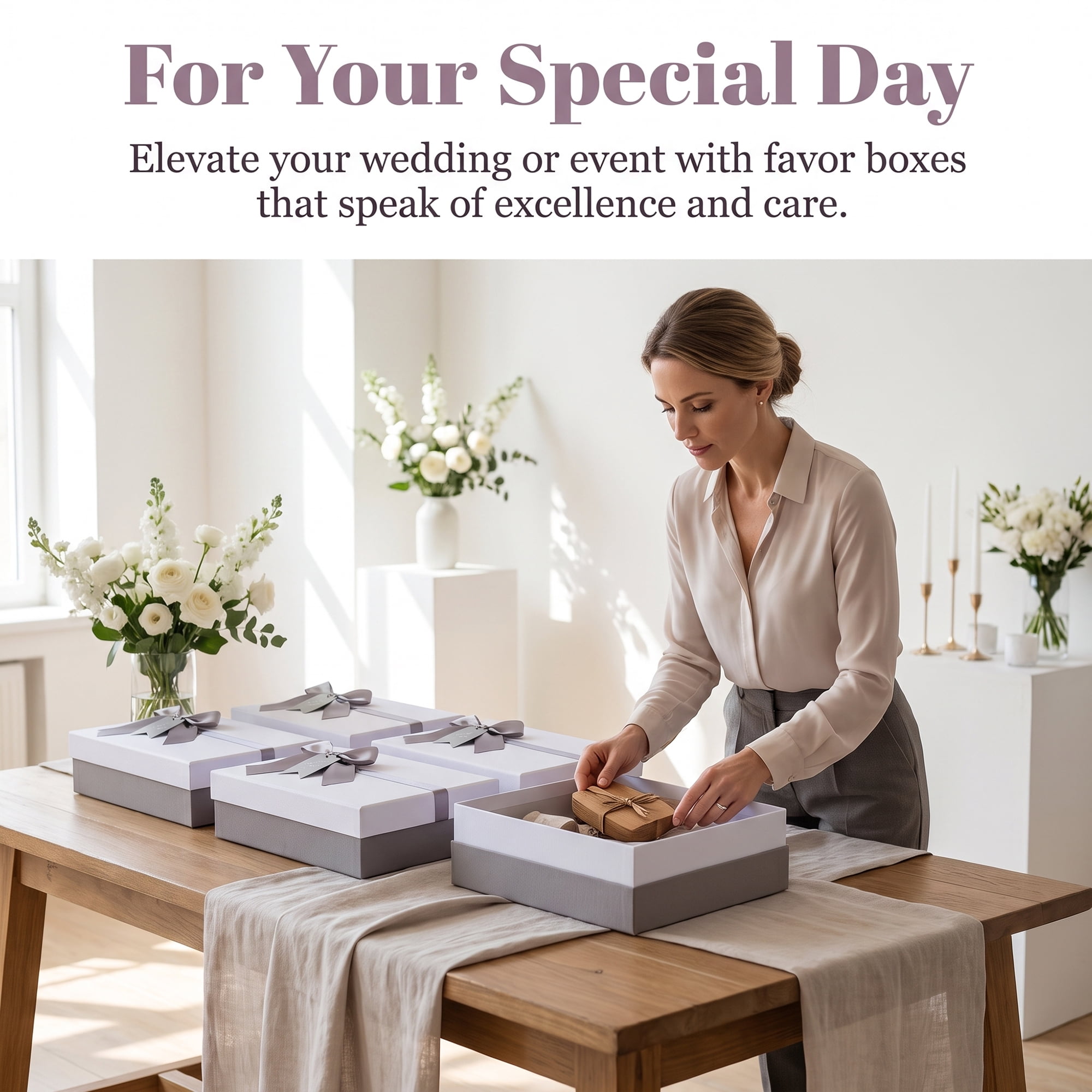 Unique Bargains Elegant Gift Box with Textured Finish White 9.1" x 6.3" x 2.4"