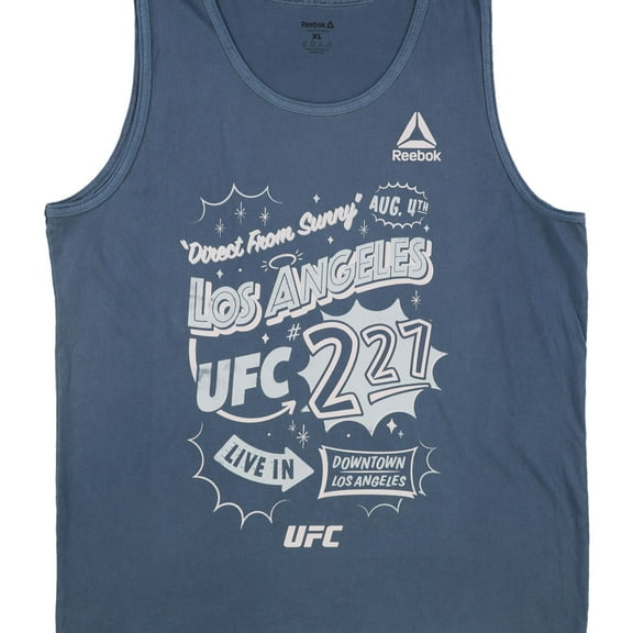 Reebok Mens Direct From Sunny Los Angeles Tank Top, Blue, XX-Large