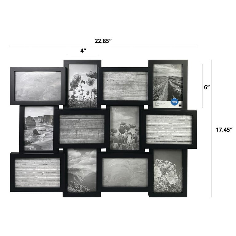 Mainstays 4x6 2-Opening Linear Gallery Wall Picture Frame, White