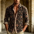 thumbnail image 6 of Vetsdori Mens Summer Collar Shirts Long Sleeve Big and Tall, Breathable Button down Work Casual Stylish Graphic Tops for Men, 6 of 6