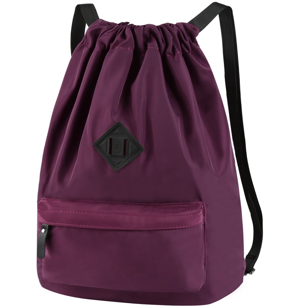 Purple Disney Sofia the First Drawstring Backpack Sling Tote School Girl Gym Bag 