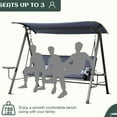 thumbnail image 2 of Weather- Steel Swing Porch With Removable Cushions Heavy-duty Garden Canopy And Seat, 2 of 5