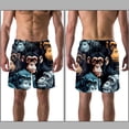 thumbnail image 3 of luoweisi Men's Beach Shorts Quick Dry Swim Trunks with Mesh Lining Monkey XL, 3 of 5