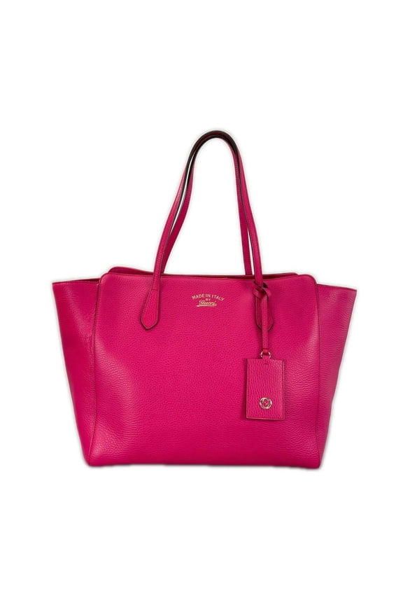 Pre-Owned GUCCI Swing Tote Bag 354397 Leather Pink Women's