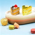thumbnail image 4 of Oval Serving Tray, Reusable Durable Plastic Tray Food Tray, Serving Platters and Trays for Home Party Livingroom Tabletop Restaurant Entertaining Appetizer Snack Dessert, 1Pc(White,9.4x5"), 4 of 8