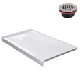 thumbnail image 2 of Streamline GB-534-140 60 in. x 36 in. Alcove Acrylic Shower Base in Glossy White With Left Drain, ABS Drain Included, 2 of 17