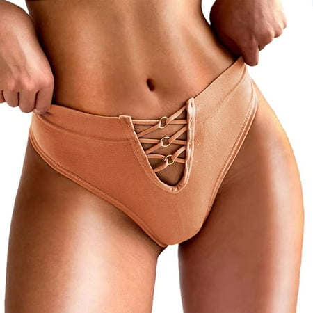 

CBGELRT Women Lace Panties High Waist Uderwear Solid Color Boyshort Female Hollow Out V-Waist Breathablle Soft Lingerie