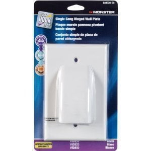 WALLPLATE HINGE 1G WHT