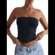 thumbnail image 1 of Top de Tubo Sin Tirantes con Espalda Descubierta y Doble Forro para Mujer, Estilo Y2K, para Salir en Verano de 2025 Negro L, 1 of 9