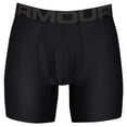 thumbnail image 2 of Under Armour Men's Boxer Brief 2 Pack UA Tech 6" Boxerjock Underwear 1363619, Black, 3XL, 2 of 3