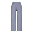 thumbnail image 2 of Zynviq Trendy Women Pants Elastic Waist Straight Leg Solid Side Slit Beach Pants Lady's Trousers,XL, 2 of 6