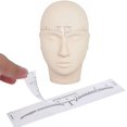 thumbnail image 2 of Paquete de 50 reglas para cejas, regla para cejas desechable, adhesivo para Microblading, pegatina para cejas, guía de plantilla, herramienta de medición, 2 of 5
