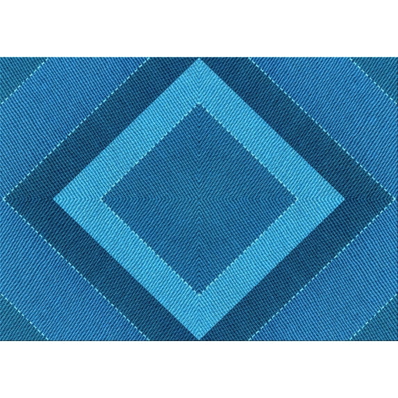Ahgly Company Machine Washable Indoor Rectangle Transitional Blueberry Blue Area Rugs, 8' x 12'