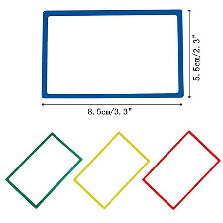 sunhe 300pcs plain name tag labels colorful border name tag stickers 3