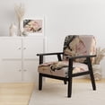 thumbnail image 2 of Designart "Botanical Leaf in Artistic Detail IV" Pink Floral Ferns Upholstered Accent Chair - Traditional Arm Chair For Living Room, 2 of 5