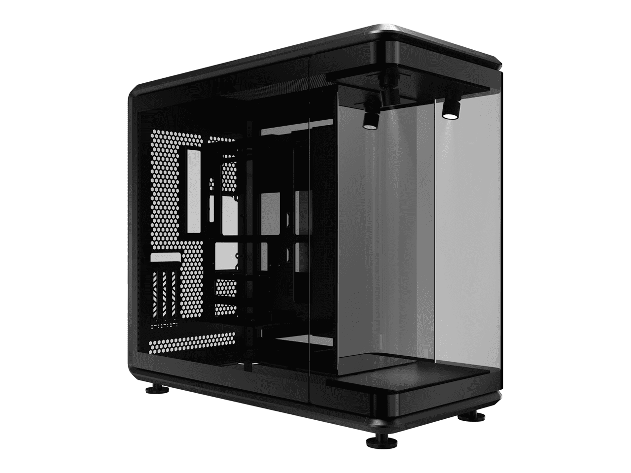 Cooler Master MasterFrame 360 Panorama Open-Frame ATX PC Case, 3-Side Panoramic Tempered Glass, 430mm GPU Max, 360mm Radiator Support, PCIe 5.0, Supports Up to 12 x 120mm Fans, USB4 Type-C