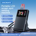 thumbnail image 5 of DOCREATE TK-10A Intelligent Portable Spot Welder with 1200A Max Current, 1.8" HD LCD, Double-Pulse Tech, Preheat & Main Pulse Control, Short-Circuit & Overheat Protection, USB Output, for Lithium, 5 of 5