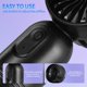 thumbnail image 4 of Mini ventilador portátil, paquete de 2, bonito ventilador de mano, funciona con pilas, ligero, pequeño ventilador personal con 3 velocidades y ventilador de pestañas recargable por USB, 4 of 5