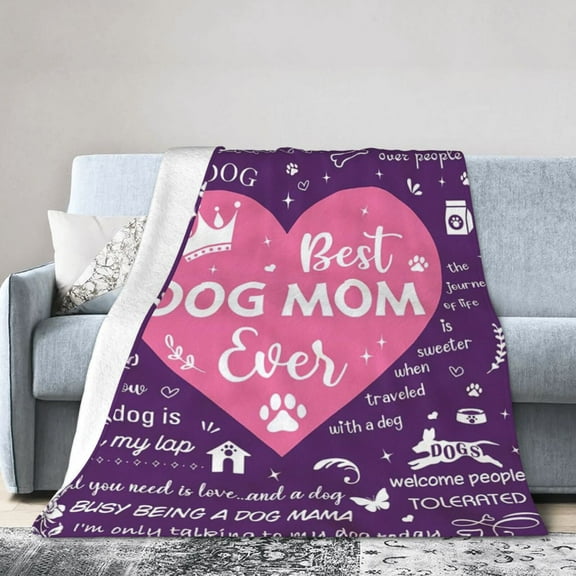Dog Mom Gifts Blanket for Women, Dogs Lovers Gifts for Women, Gift for Dog Moms, Best Present for Dogs Owners 50x40