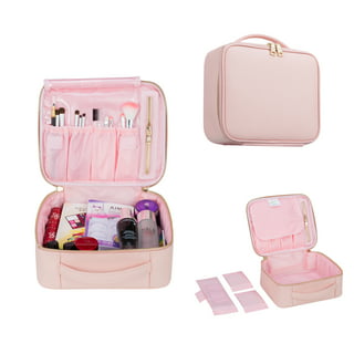 OEWOER Large Makeup Case PU Leather Makeup Bag 3 Layers 16 Inches  Professional Makeup Train Case Cosmetic Bag Travel Make Up Brush Organizer  and