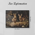thumbnail image 4 of ADALE Vintage Bunny Canvas Wall Art Farmhouse Rabbit Posters For Wall Farm Animal Artwork Rabbit Prints Wall Art Vintage Rabbit Painting Decor Black Framed 16x12 Inch, 4 of 4