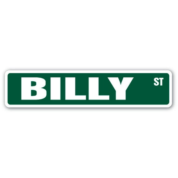 BILLY Street Sign Childrens Name Room Sign | Indoor/Outdoor |  30" Wide