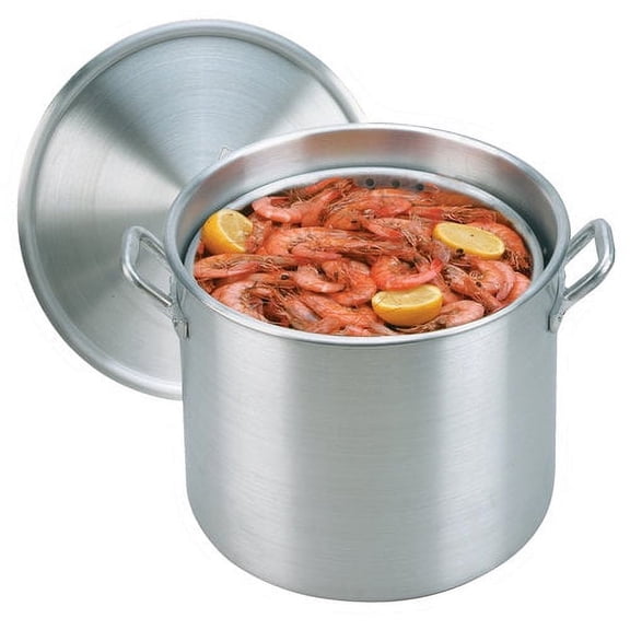 King Kooker Aluminum Boiling Stock Pot with Lid and Basket, 100 Qt. Pot in New Condition