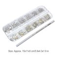 thumbnail image 2 of Vogacara Nail Pixie Beads Crystal Rhinestones Gravel Stone Suministros de bricolaje AB point pen Type3 NO3, 2 of 6