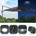 thumbnail image 6 of FLAME&SHADE 11FT LED Cantilever Patio Umbrella – Ultimate Outdoor Comfort with 360° Rotation and Canopy Angle Adjustment,Anthracite, 6 of 7