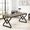Gray, variant on Fnova 63" Modern Desk, Long Rectangle Writing Computer Desk, Dining table for 4-6, Kitchen Table with Metal Frame, for Dining & Home Office, Easy Assembly