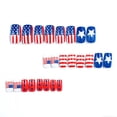 thumbnail image 2 of Independence Day Press On Nails, 24PCS American Flag Fake Nails, Patriotic Red White Blue Wearable Nail Tips, Full Cover Nail Art for Holiday Party,B, 2 of 7