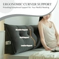 thumbnail image 5 of ANMINY Triangle Headboard Pillow Full Filling Backrest Wedge Pillow w/ Side Pocket Removable Cover Corduroy Texture, 5 of 8